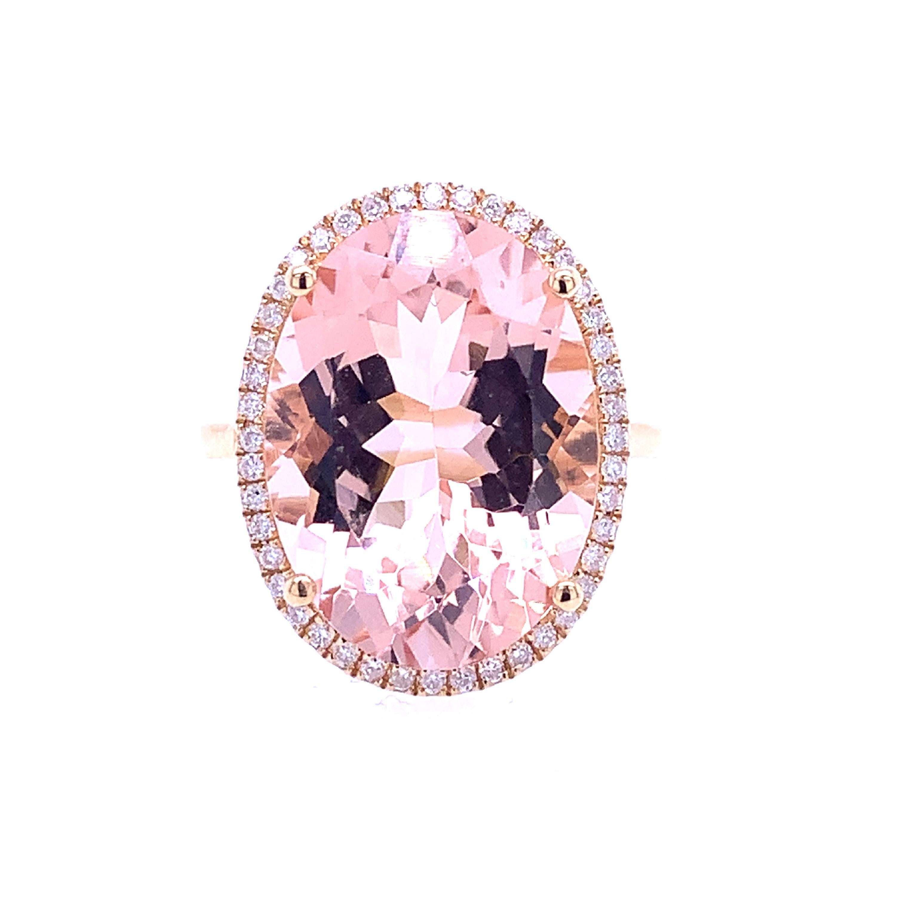 Women's Lucea New York Morganite Diamond Ring For Sale