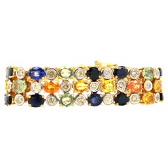 Lucea New York Multi Sapphire Silberarmband