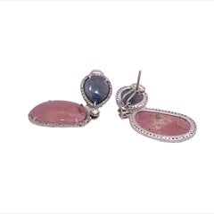 Lucea New York Multi Slice Sapphire & Diamond Earrings