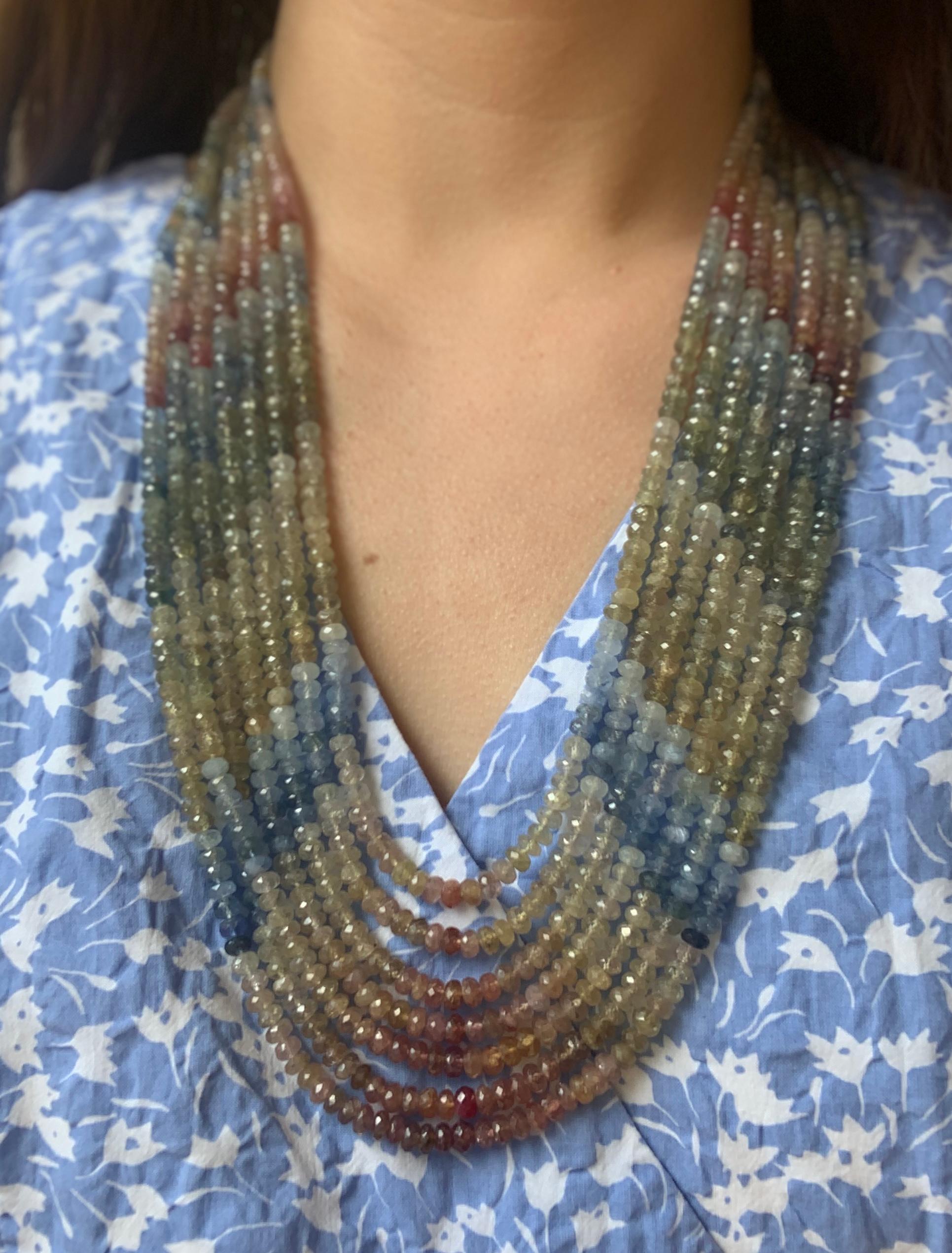 multi sapphire beads