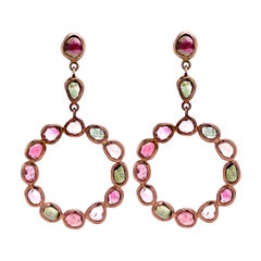 Lucea New York Multicolor Tourmaline Circle Drop Earring
