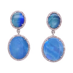Lucea New York Opal and Diamond Drop Earring