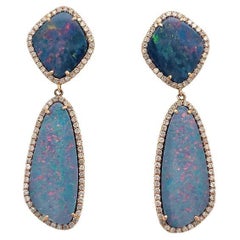 Lucea New York Opal and Diamond Earrings