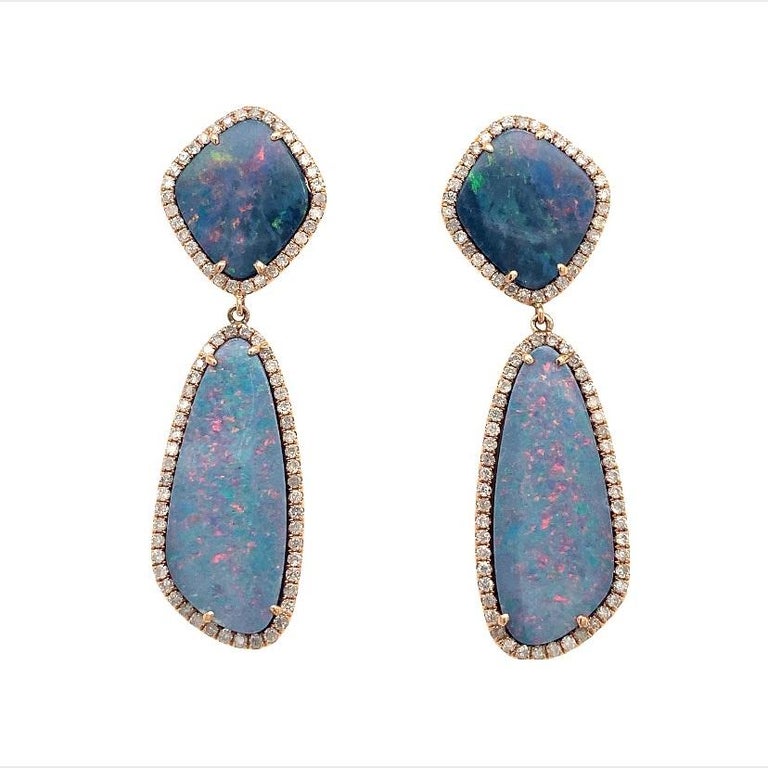 Opal- und Diamant-Ohrringe von Lucea New York im Angebot bei 1stDibs