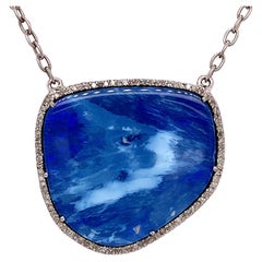 Lucea New York Opal and Diamond Pendant Necklace