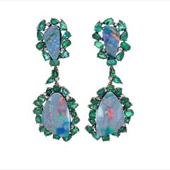 Lucea New York Opal and Emerald Earrings