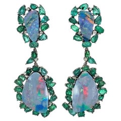 Lucea New York Opal and Emerald Earrings