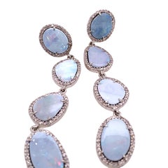 Lucea New York Opal & Icy Diamond Earrings