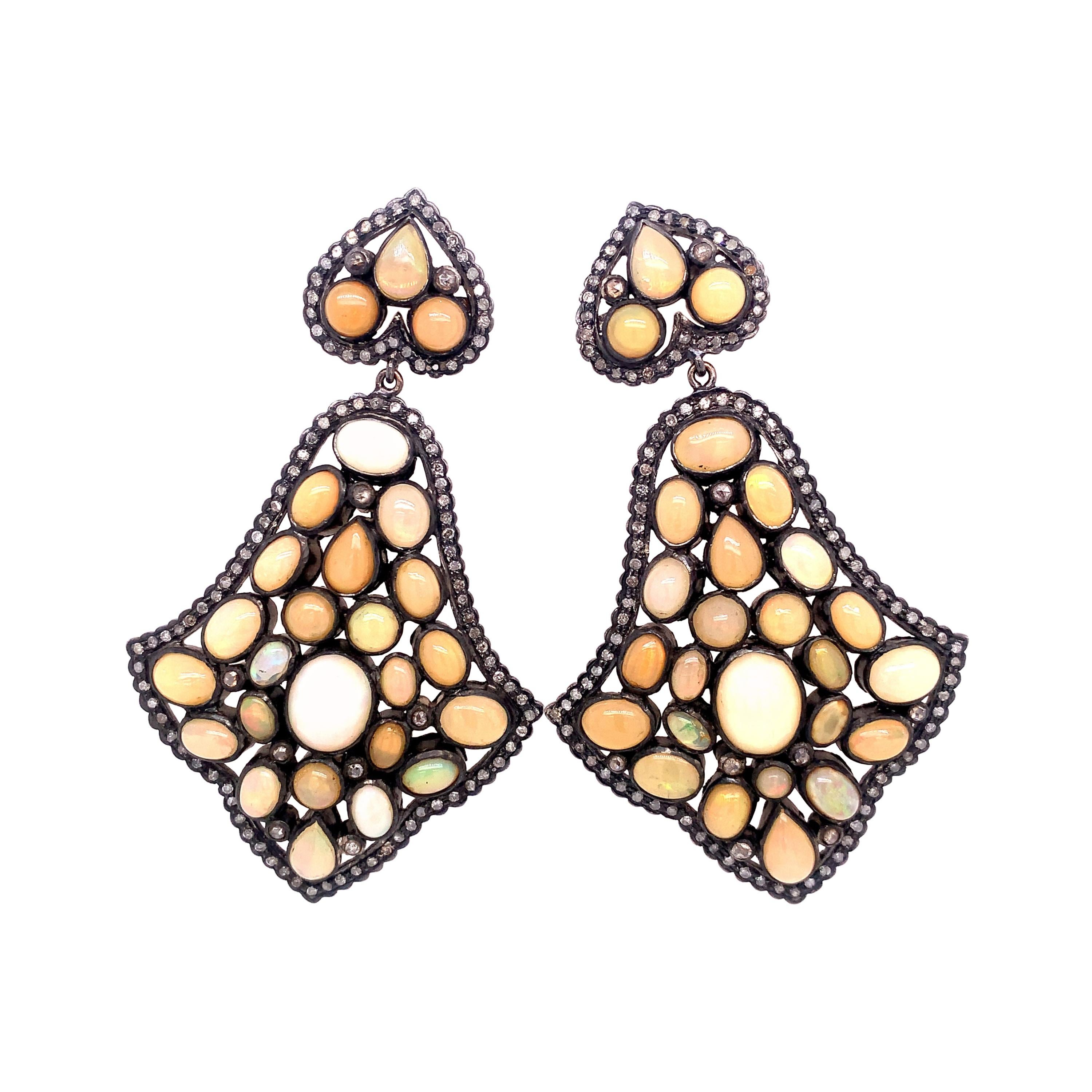 Lucea New York Opal Statement Earrings For Sale