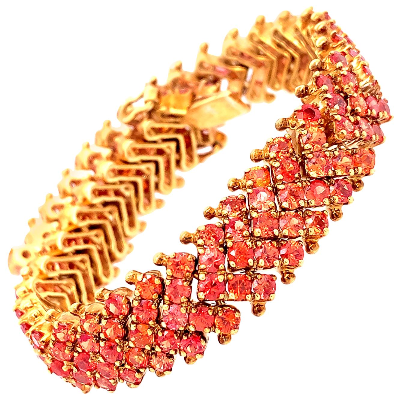 Lucea New York Orange Sapphire Bracelet