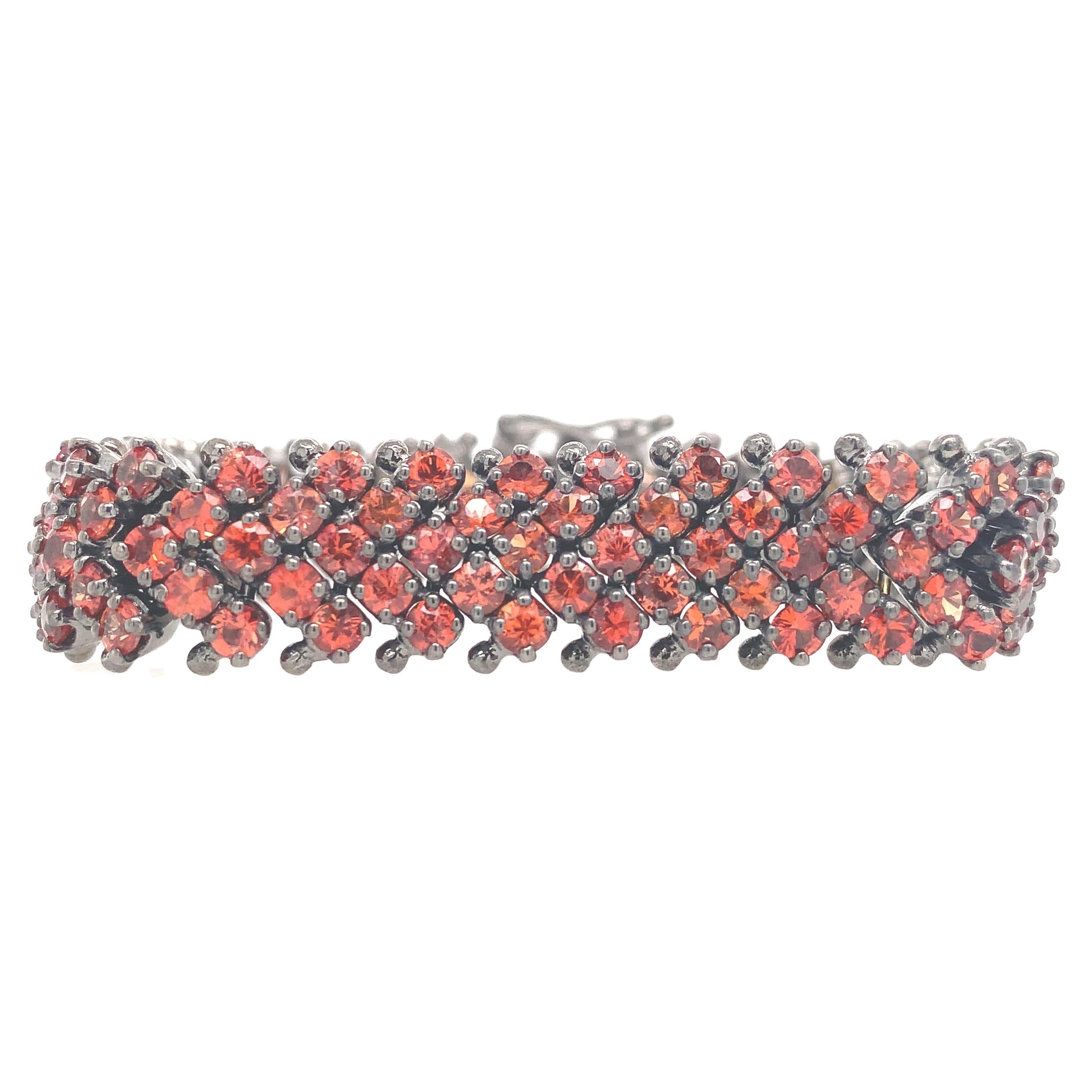 Lucea New York Multi Sapphire Silver Bracelet For Sale at 1stDibs