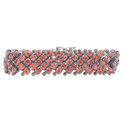 Lucea New York Orange Sapphire Silver Bracelet