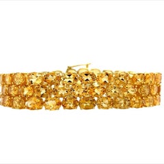 Lucea New York Oval Citrine Silver Bracelet