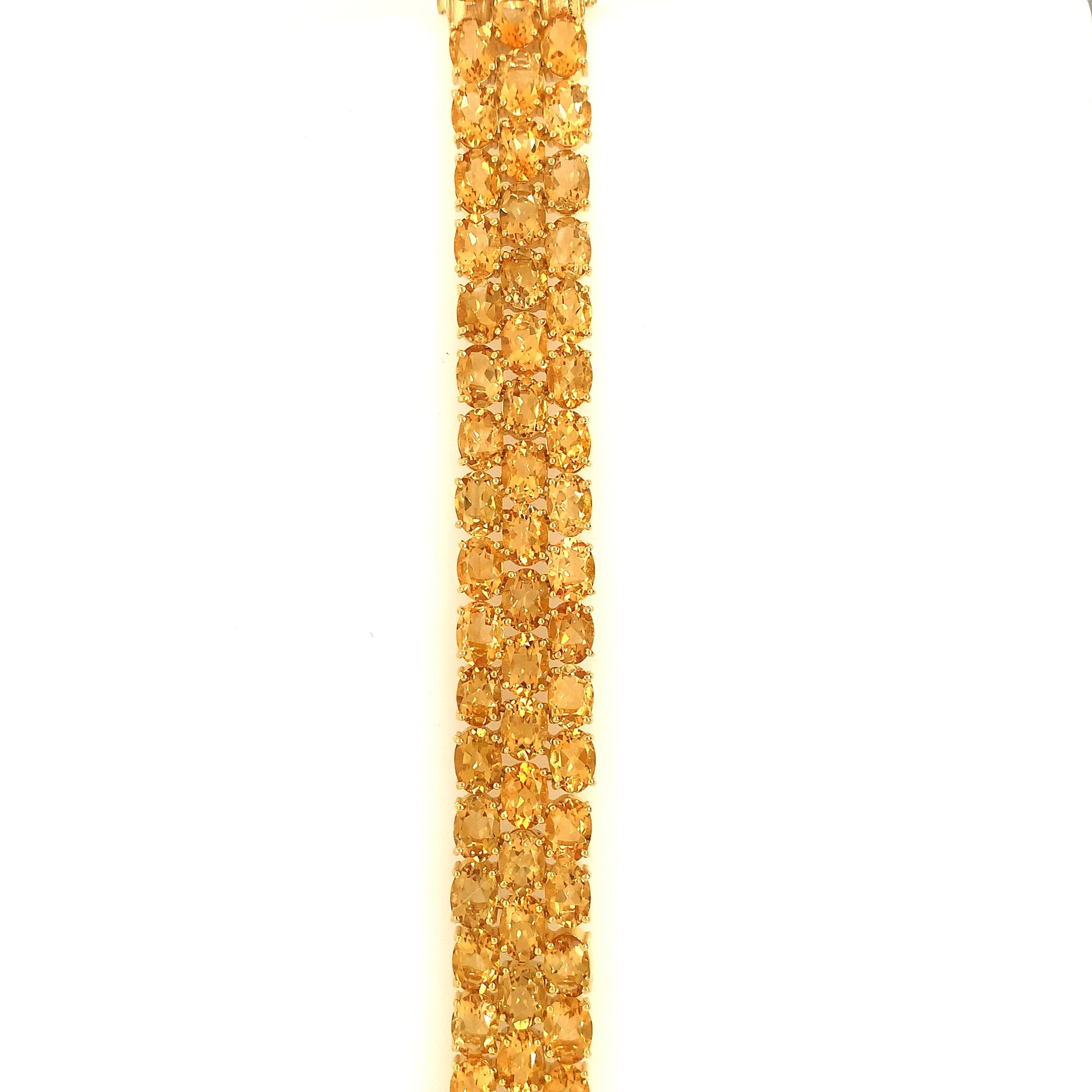 da uomo o donna Lucea New York Bracciale Ovale Citrino in Argento in vendita