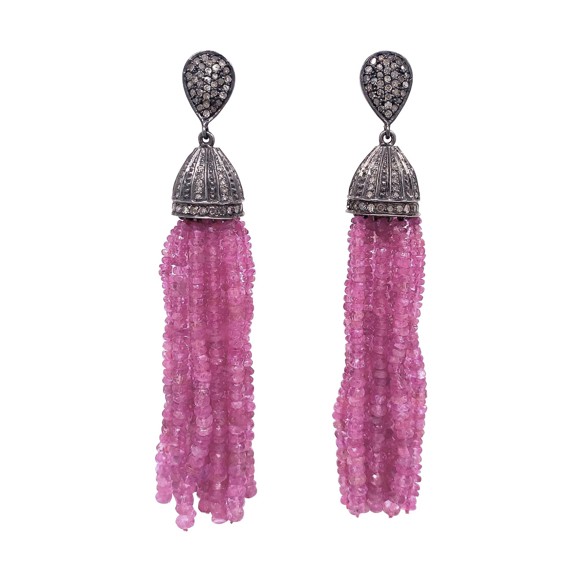 Lucea New York Pink Sapphire Tassel Earring