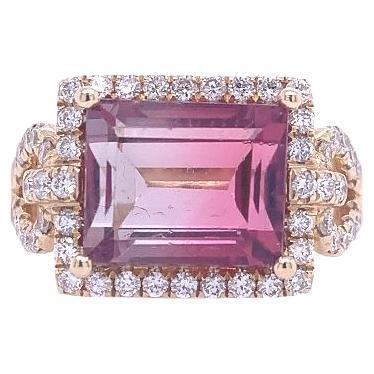 Lucea New York Pink Tourmaline and Diamond Ring For Sale