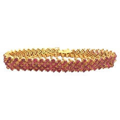 Lucea New York Pink Tourmaline Silver Bracelet