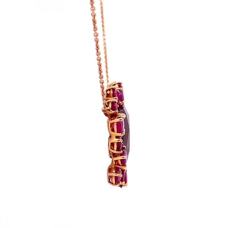 Mixed Cut Lucea New York Ruby and Diamond Necklace