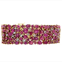 Lucea New York Ruby and Diamond Silver Bracelet