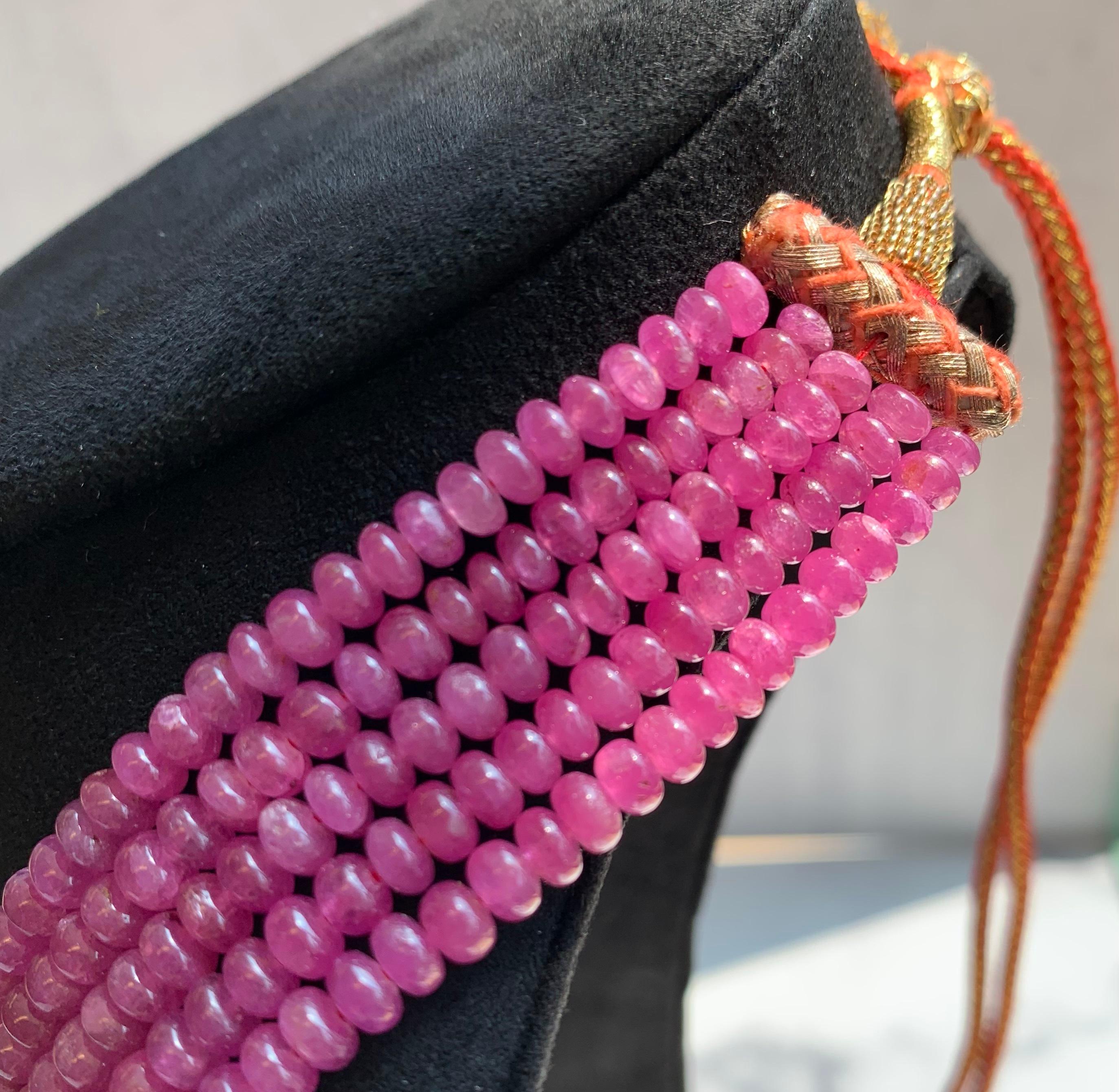 Contemporain Lucea New York Collier de perles de rubis en vente