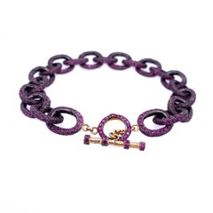 Lucea New York Ruby Chain Link Bracelet