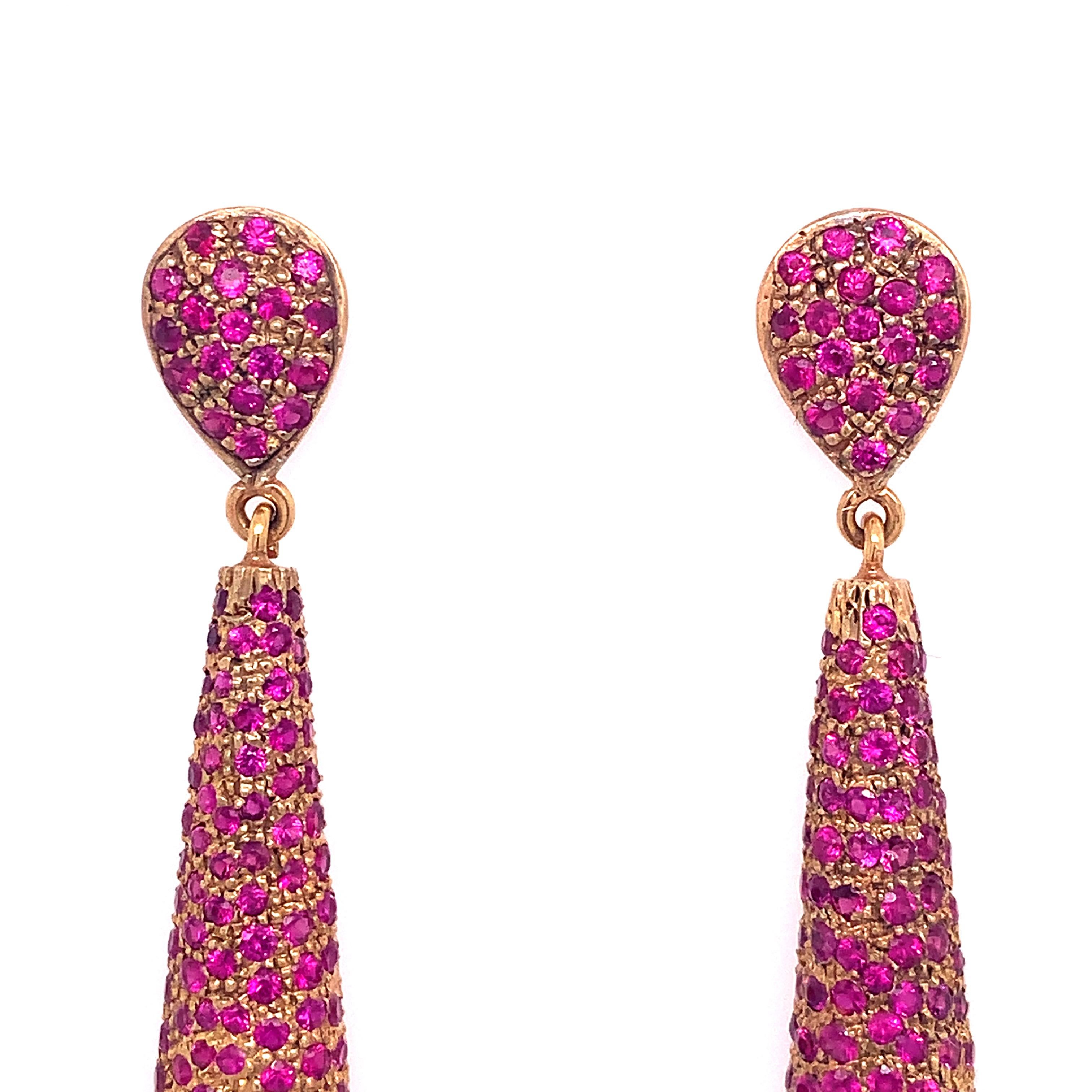 pink diamante earrings