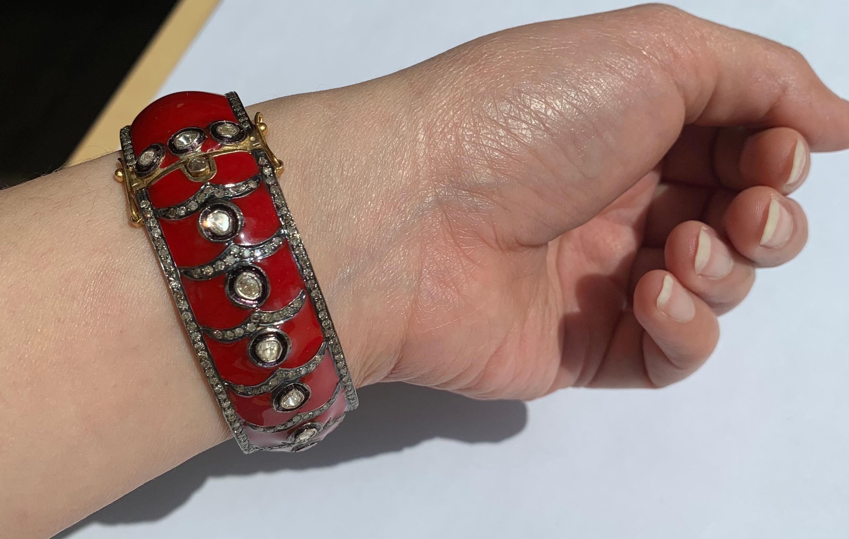 Lucea New York Bracelet jonc rustique en diamants Pour femmes en vente
