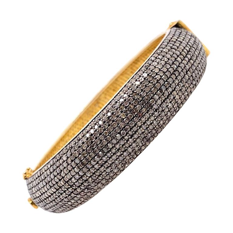 Lucea New York Bracelet jonc rustique en diamants