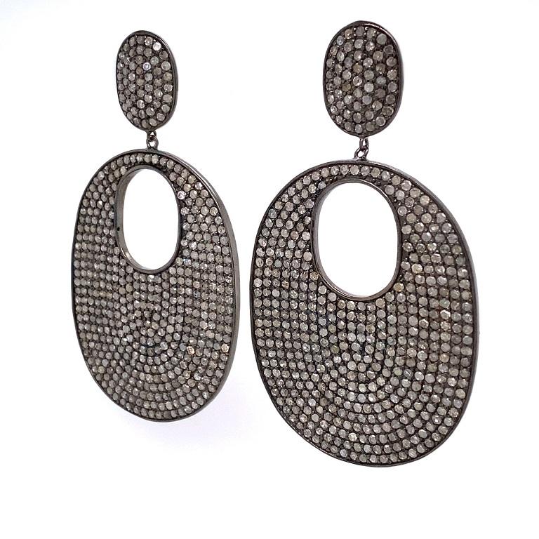 Rustic Collection 

Edgy yet versatile rustic Diamond drop earrings set in blackened sterling silver.

Diamonds: 15.35ct total weight.