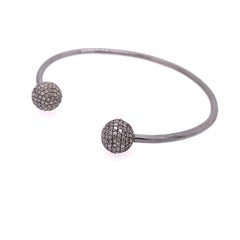 Lucea New York Pulsera abierta de diamantes rústicos