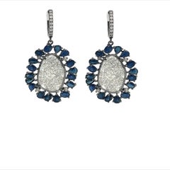 Lucea New York Slice Diamond and Sapphire Earrings