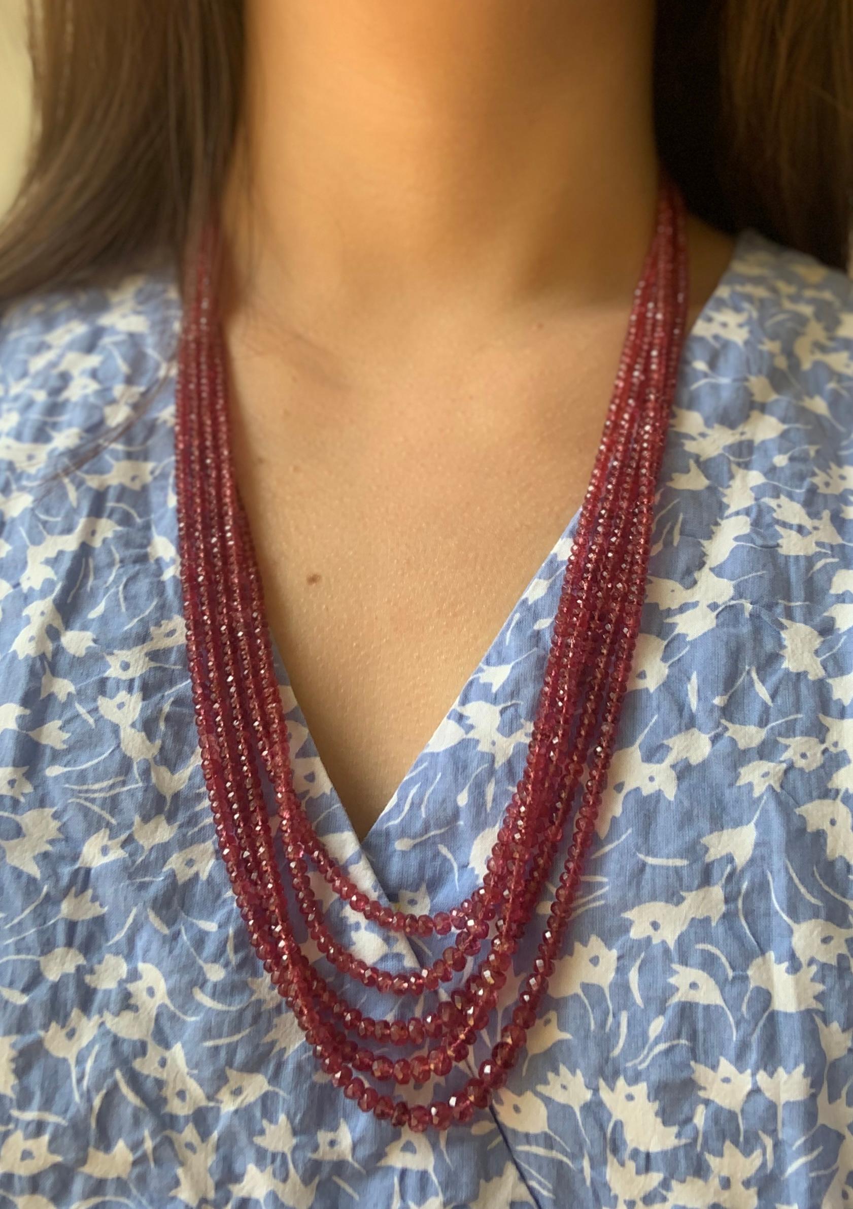 spinel bead necklace