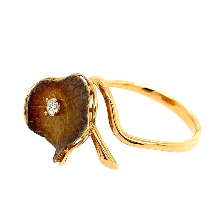 Lucea New York, Diamantring aus Rhodium mit Schliff (Zeitgenössisch)
