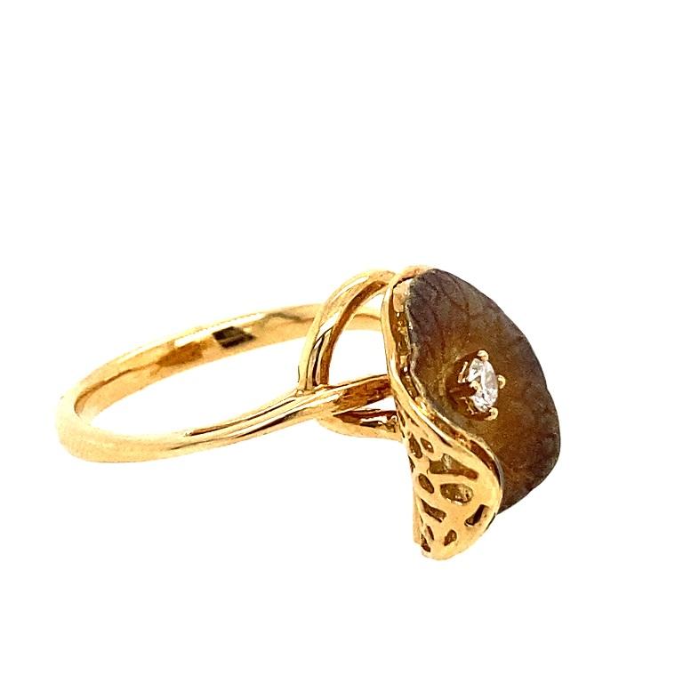 Lucea New York, Diamantring aus Rhodium mit Schliff (Rundschliff)