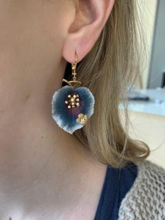 Lucea New York Tainted Rhodium with Diamond Dangling Earrings