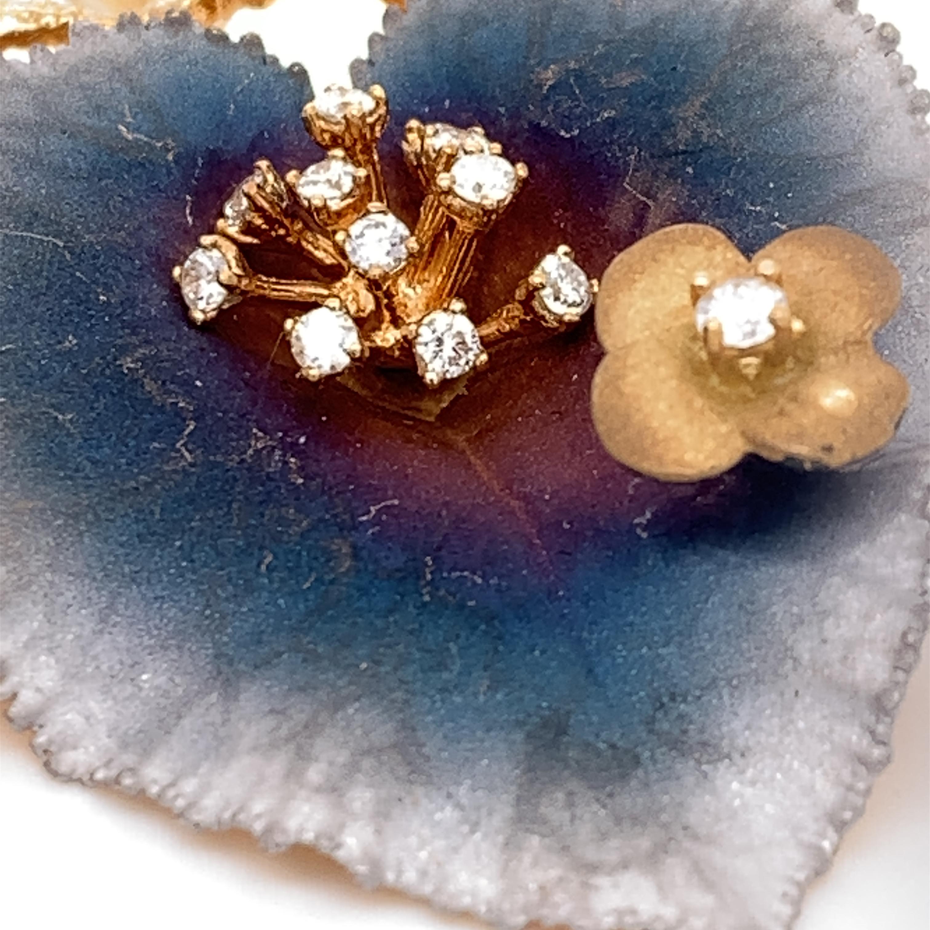 Lucea New York Pendientes colgantes de rodio manchado con diamantes Corte redondo en venta