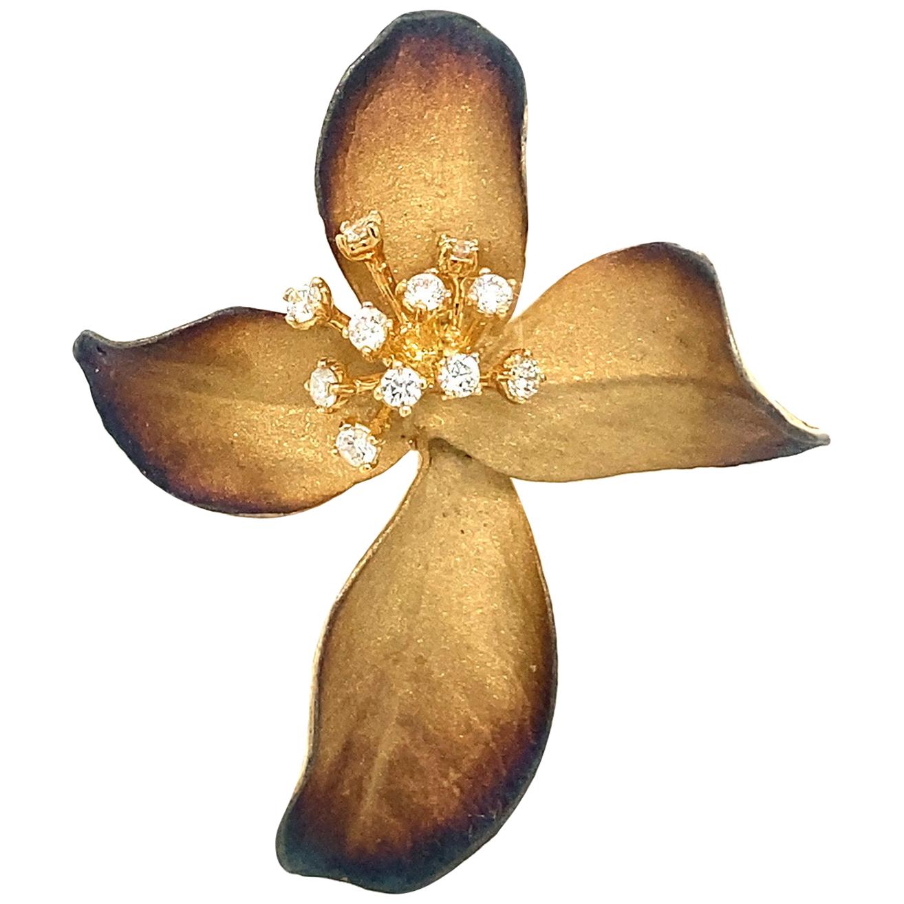 Lucea New York Tainted Rhodium with Diamond Pendant