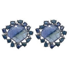 Lucea New York Tanzanite and Blue Sapphire Earrings