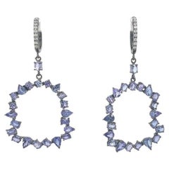 Lucea New York Boucles d'oreilles en tanzanite et diamants 