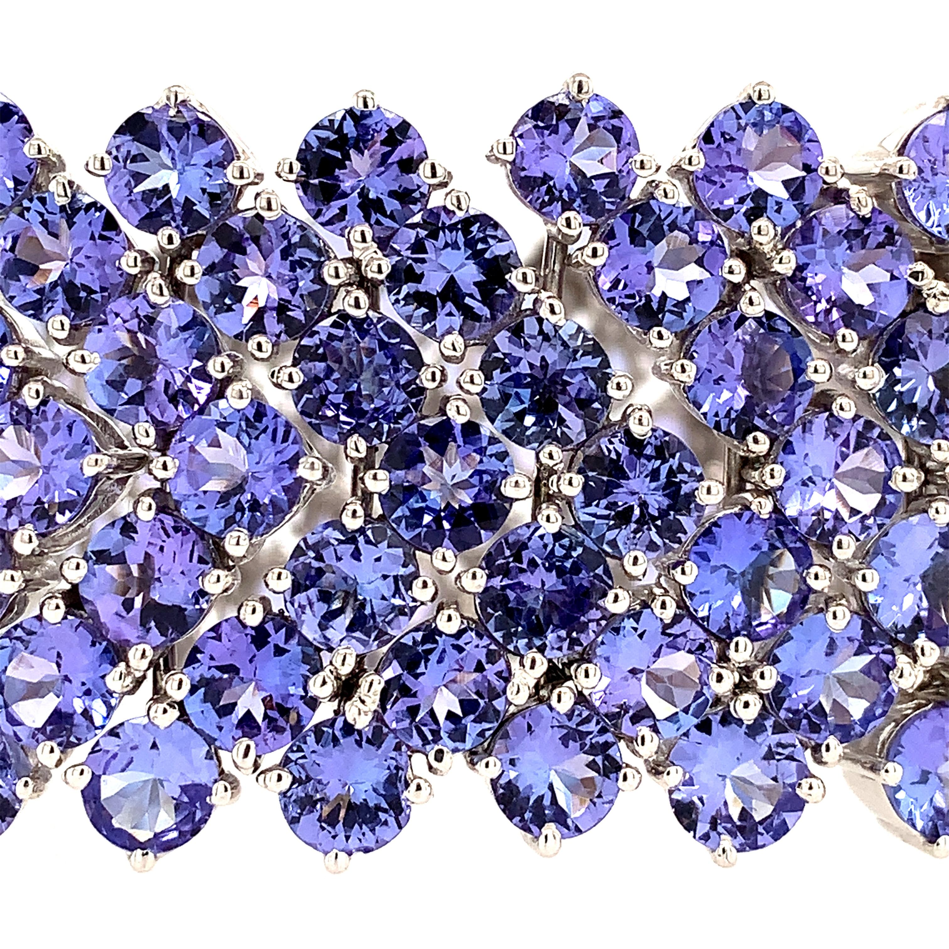 Lucea New York Tanzanite Silver Bracelet For Sale 1