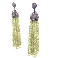 Lucea New York Tassel Peridot Beads Earrings