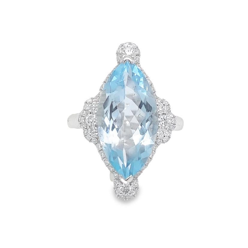 Contemporary Lucea New York Topaz and Diamond Ring For Sale