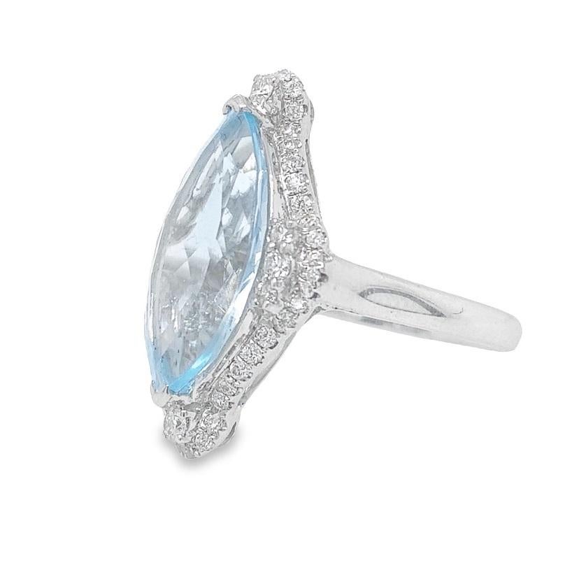 Mixed Cut Lucea New York Topaz and Diamond Ring For Sale