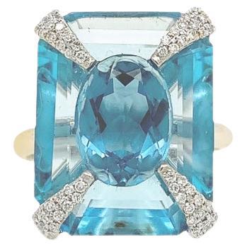 Lucea New York Topaz and Diamond Ring For Sale