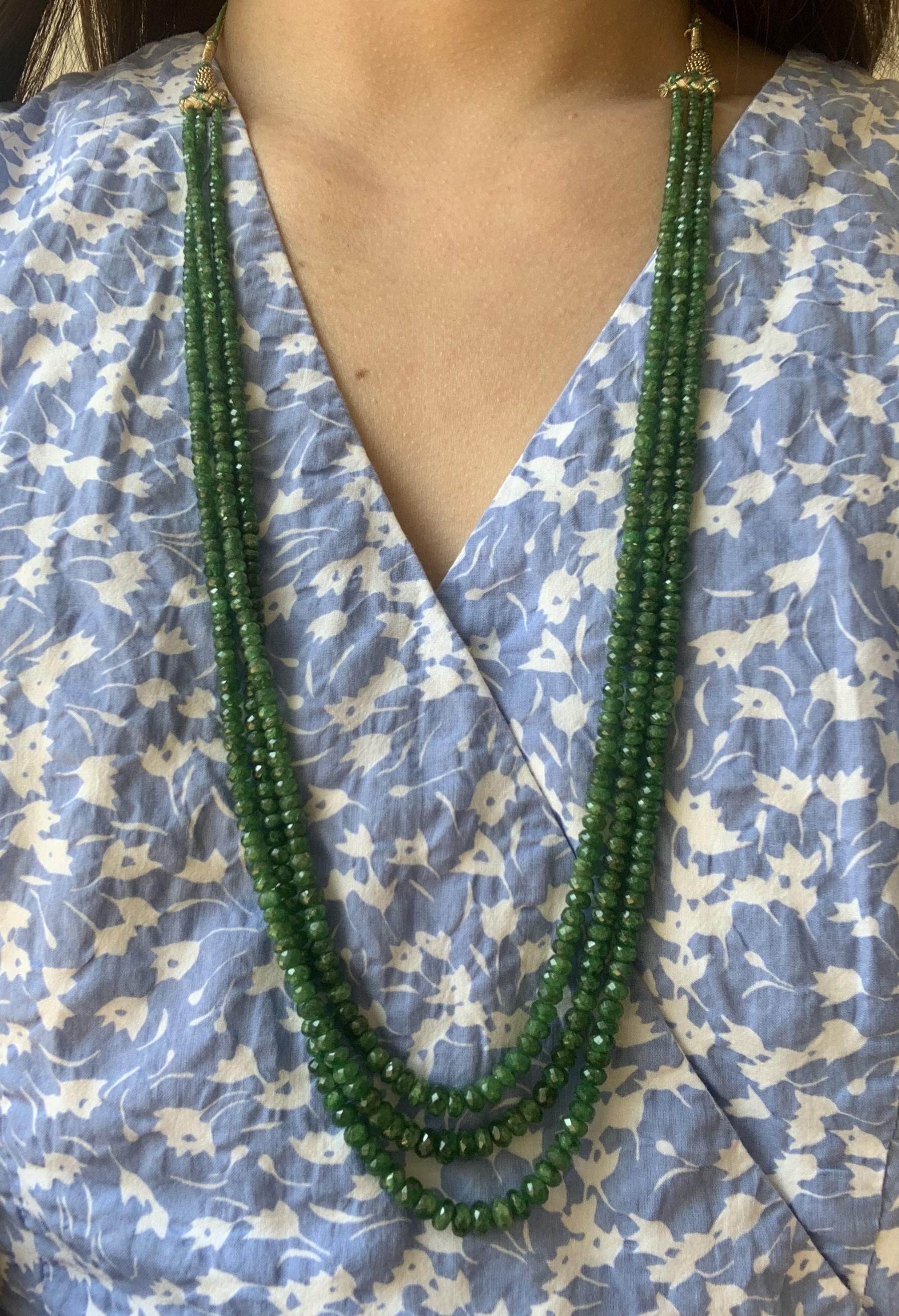 Perle Lucea New York, collier de perles de tsavorite en vente