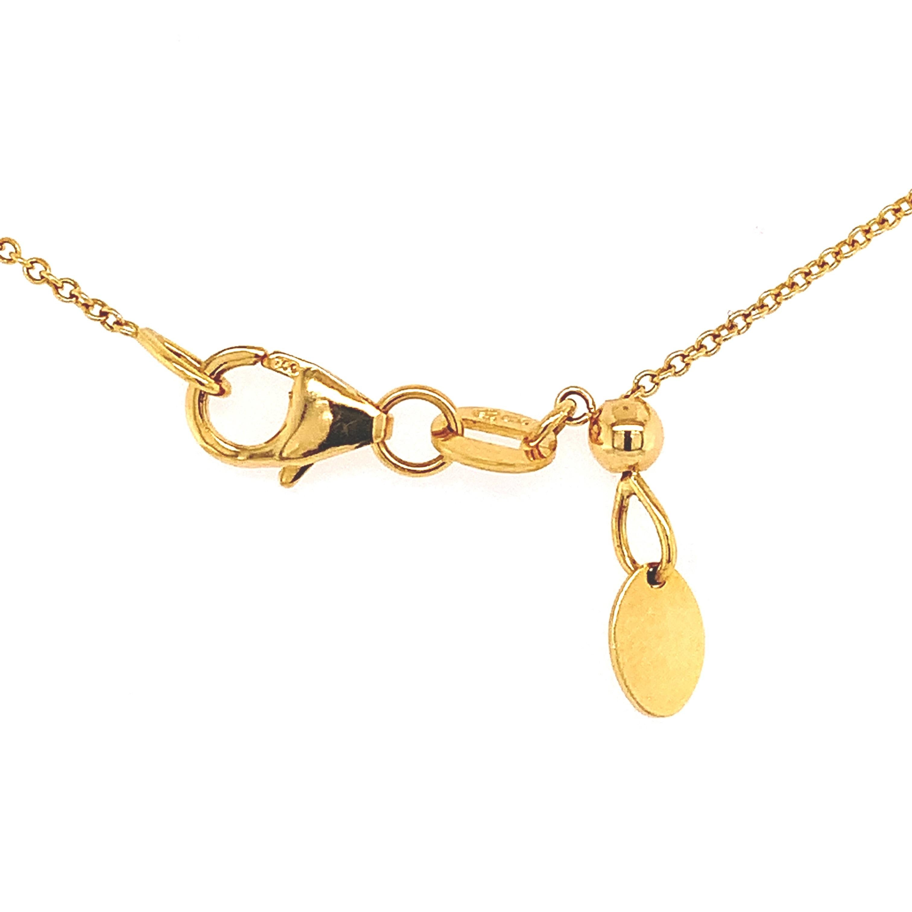 Contemporary Lucea New York Yellow Gold Diamond Pendant For Sale