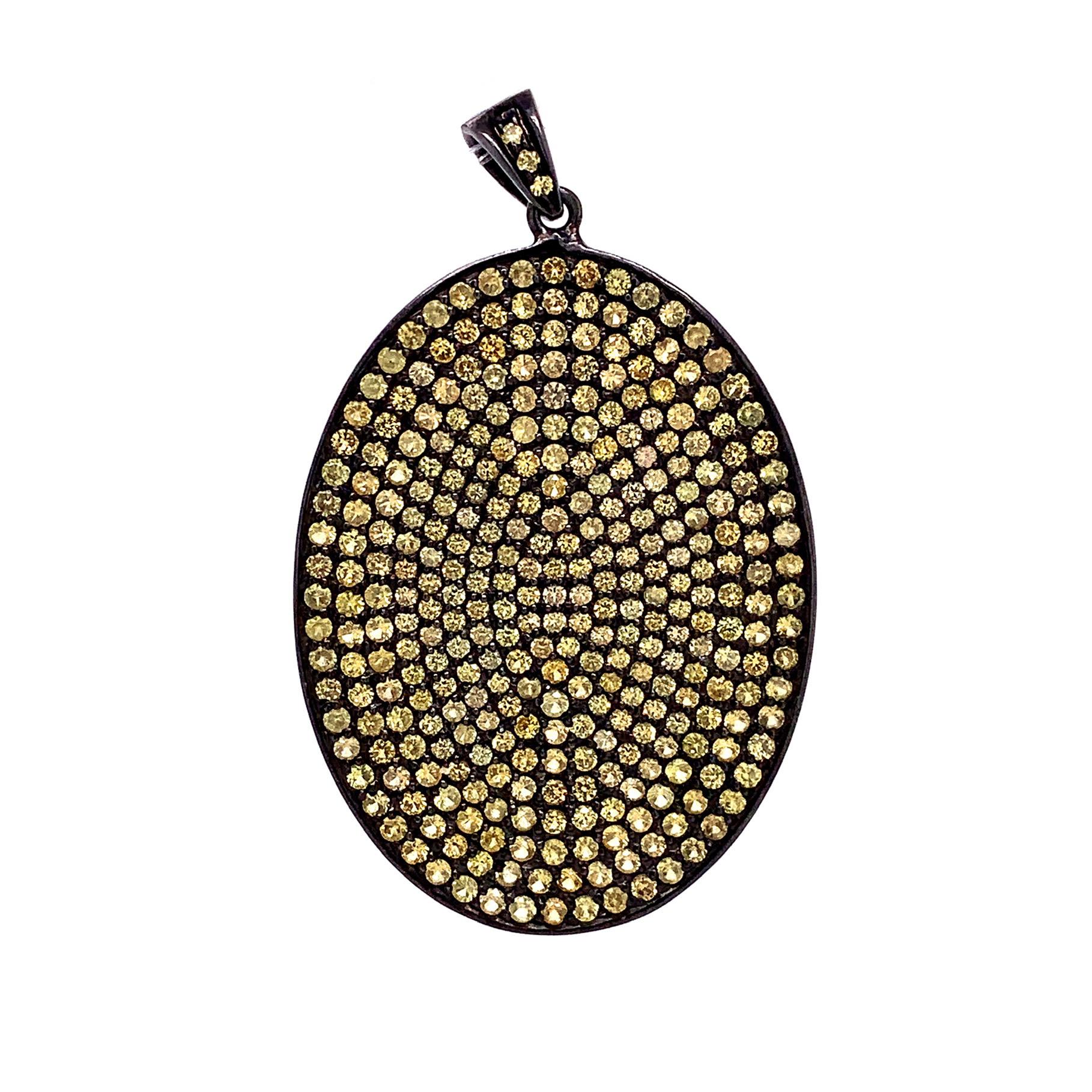 Life in color Collection

Yellow Sapphire oval shape disc pendant set in blackened sterling silver.

Yellow Sapphire: 5.45 ct total weight.
