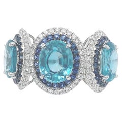 Lucea New York Zircon, Sapphires and Diamond Ring