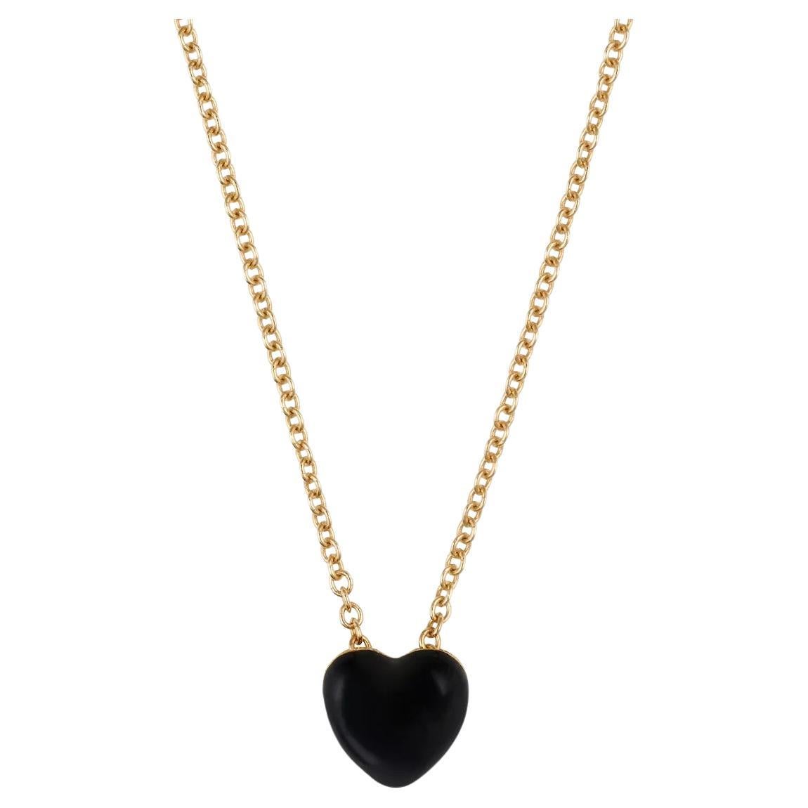 Collana con ciondolo a cuore nero Lucedeimieiocchi NWOT in vendita