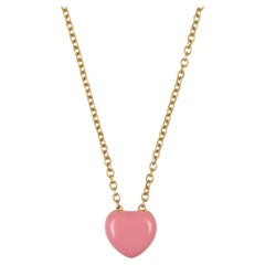 Lucedeimieiocchi Pink heart silver gold plated necklace NWOT